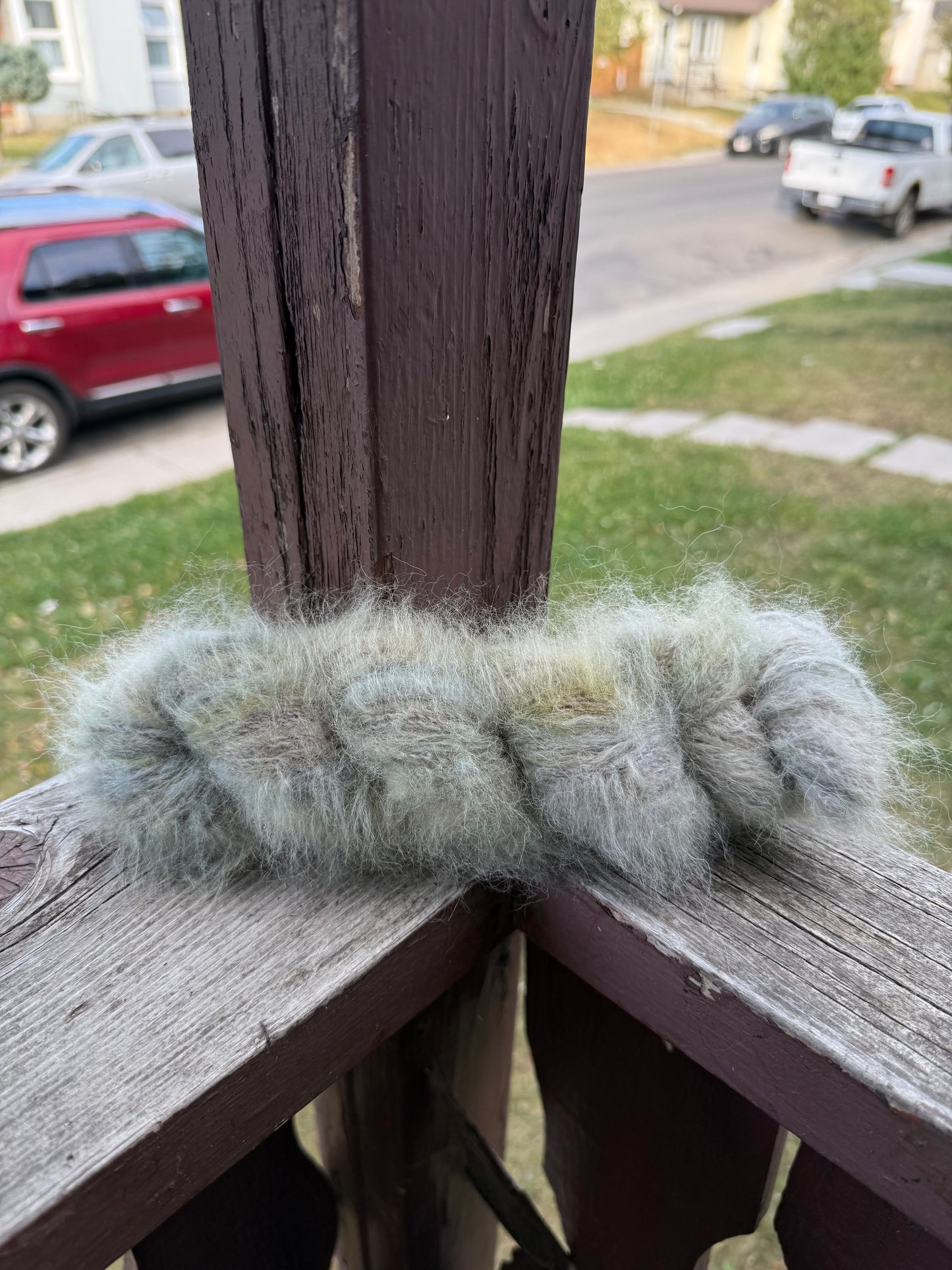 Baby alpaca /merino/nylon hand dyed yarn