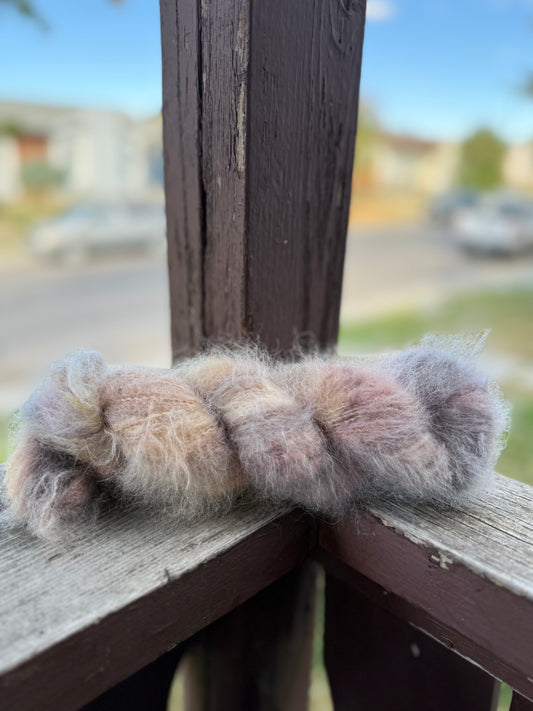 Baby alpaca /merino/nylon hand dyed yarn