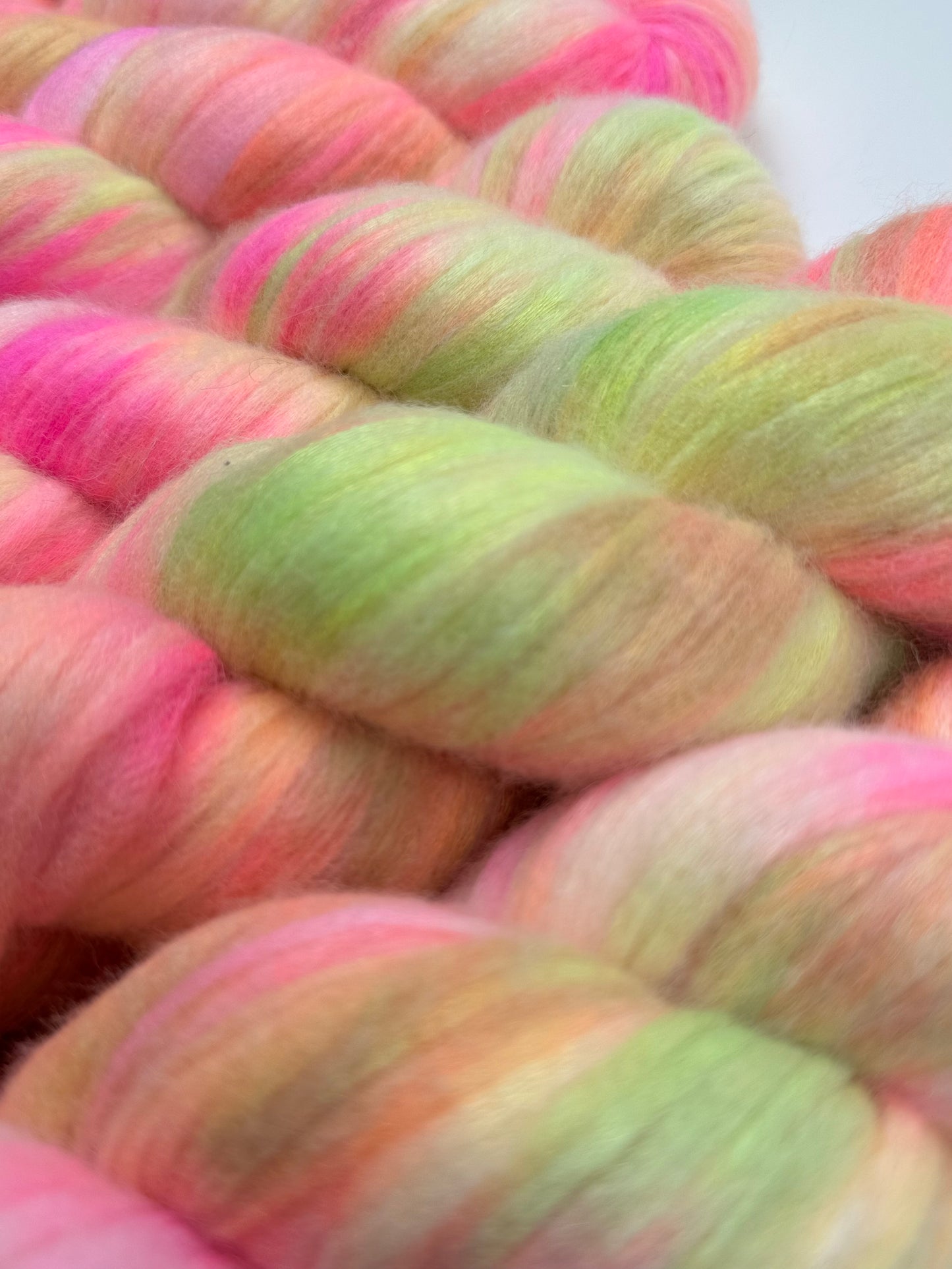 Hand Dyed Yarn · Sugar Meadow
Veil of Air · Baby Alpaca Blend