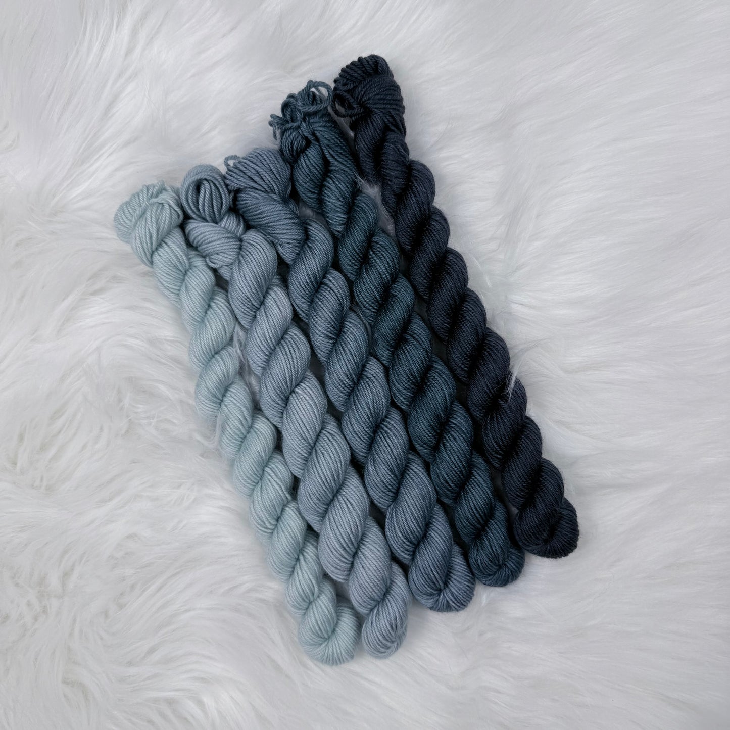 Hand Dyed Sock Yarn Mini Set | Fingering Weight Merino Nylon | 5×20g Mini Skeins