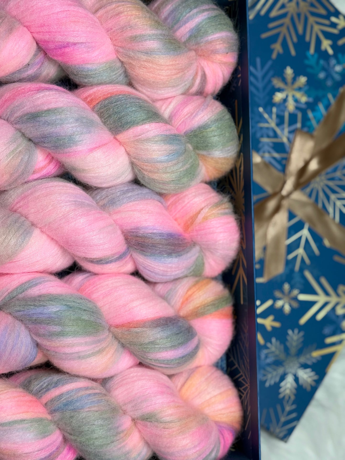 Hand dyed yarn •Blush Daydream•
Veil of Air • Baby Alpaca Blend