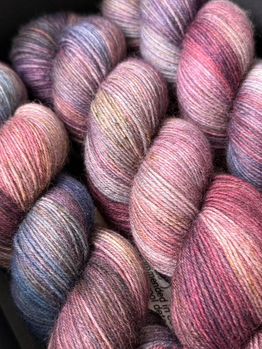 Hand Dyed Sock Yarn Merino Nylon 100g 400m