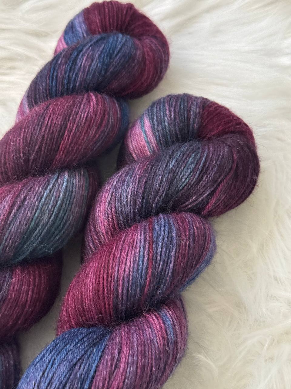 Hand Dyed Sock Yarn Merino Nylon 100g 400m