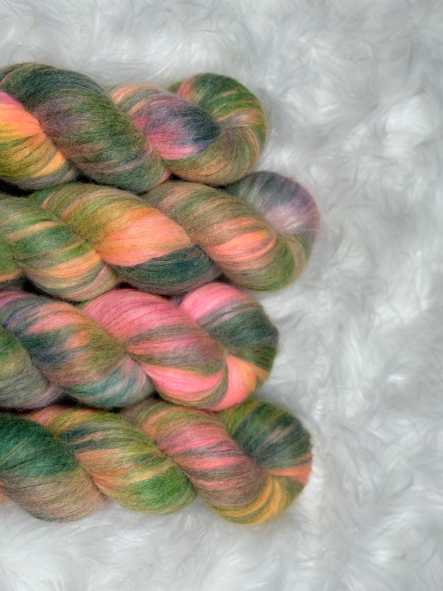 Hand dyed yarn Meadow After Rain• Veil of Air • Baby Alpaca Blend