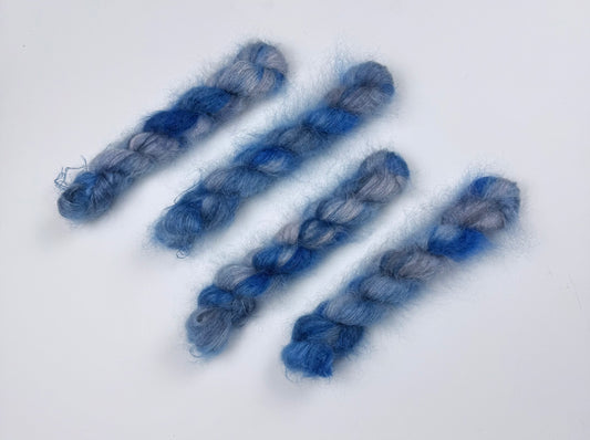 Hand dyed yarn — 50% Mohair / 50% Polyamide — 450m / 50g