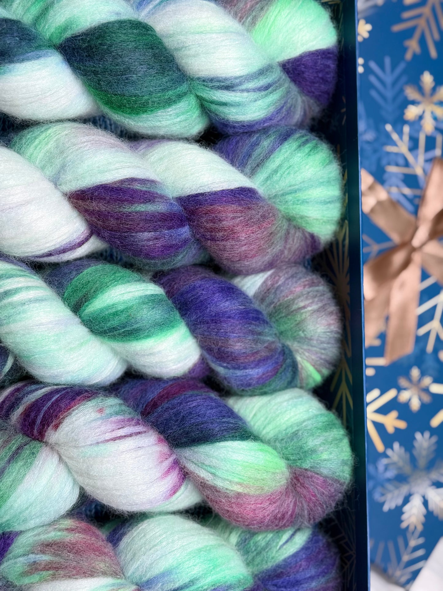 Hand dyed yarn • Quiet Fern Path• Veil of Air • Baby Alpaca Blend