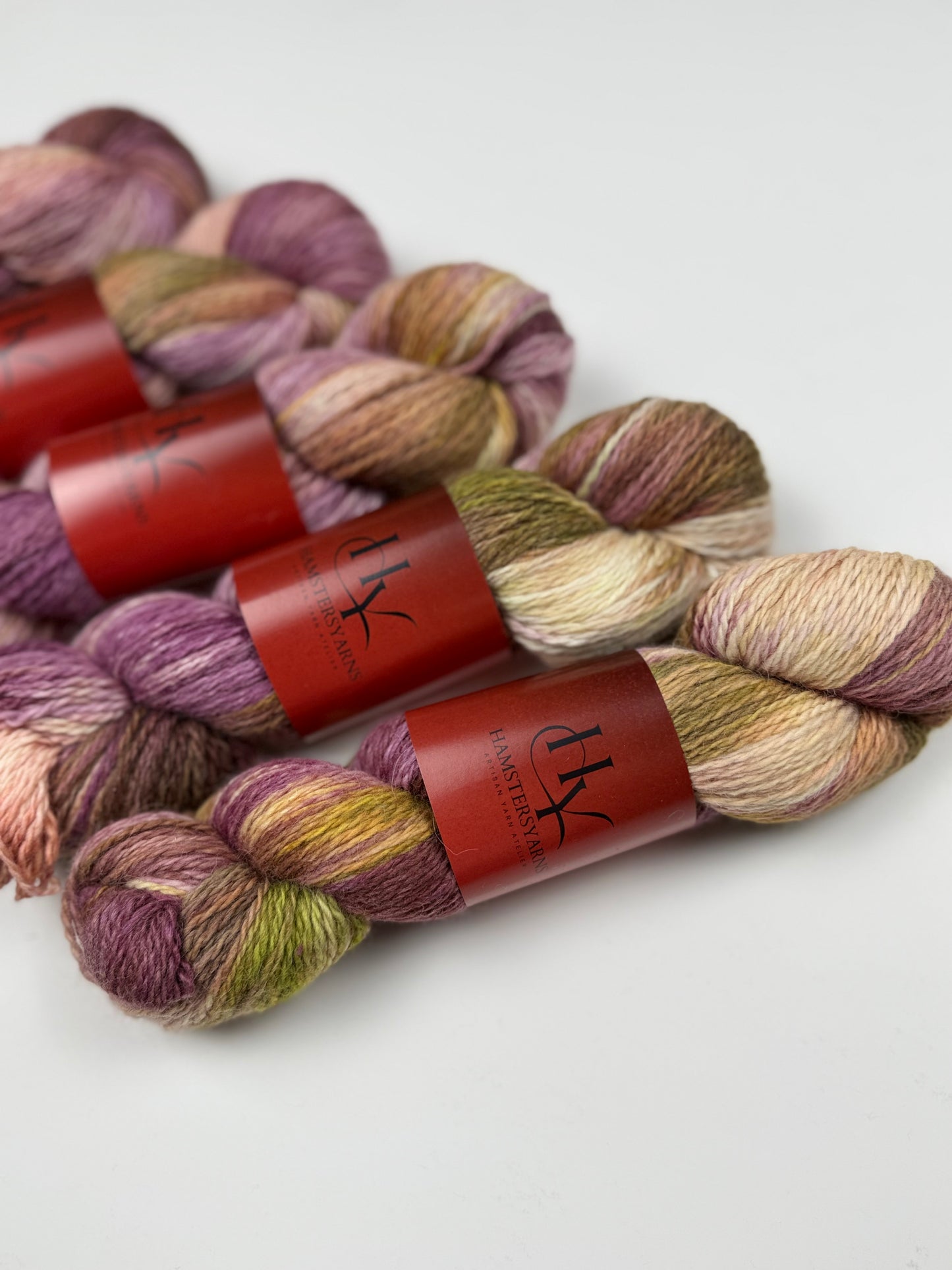 Hand dyed yarn baby alpaca Suri - baby alpaca Huacaya - merino- ~180m/100g - skein-90-100g