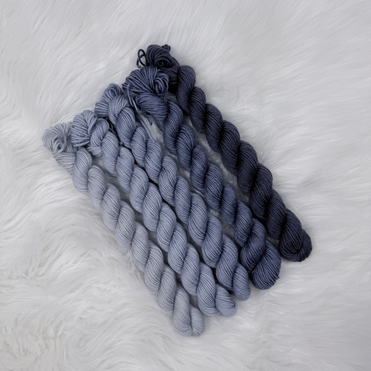 Hand Dyed Sock Yarn Mini Set | Fingering Weight Merino Nylon | 5×20g Mini Skeins