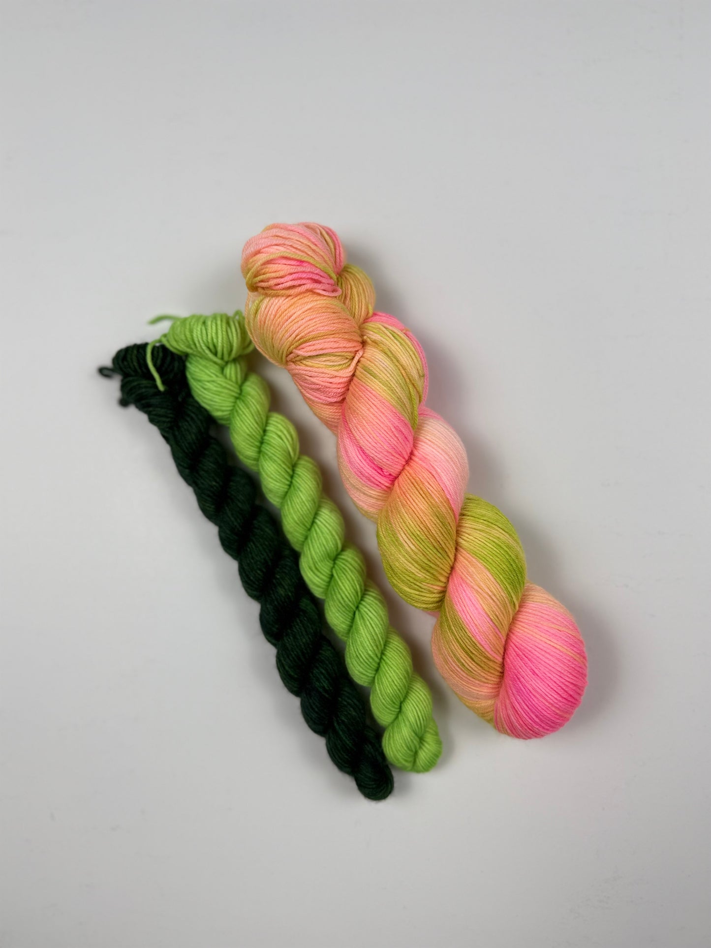 Hand Dyed Sock Yarn Set | Fingering Weight Merino Nylon | 1 ×100g + 2 х 20g