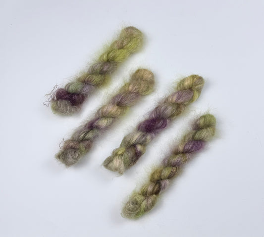 Hand dyed yarn — 50% Mohair / 50% Polyamide — 450m / 50g