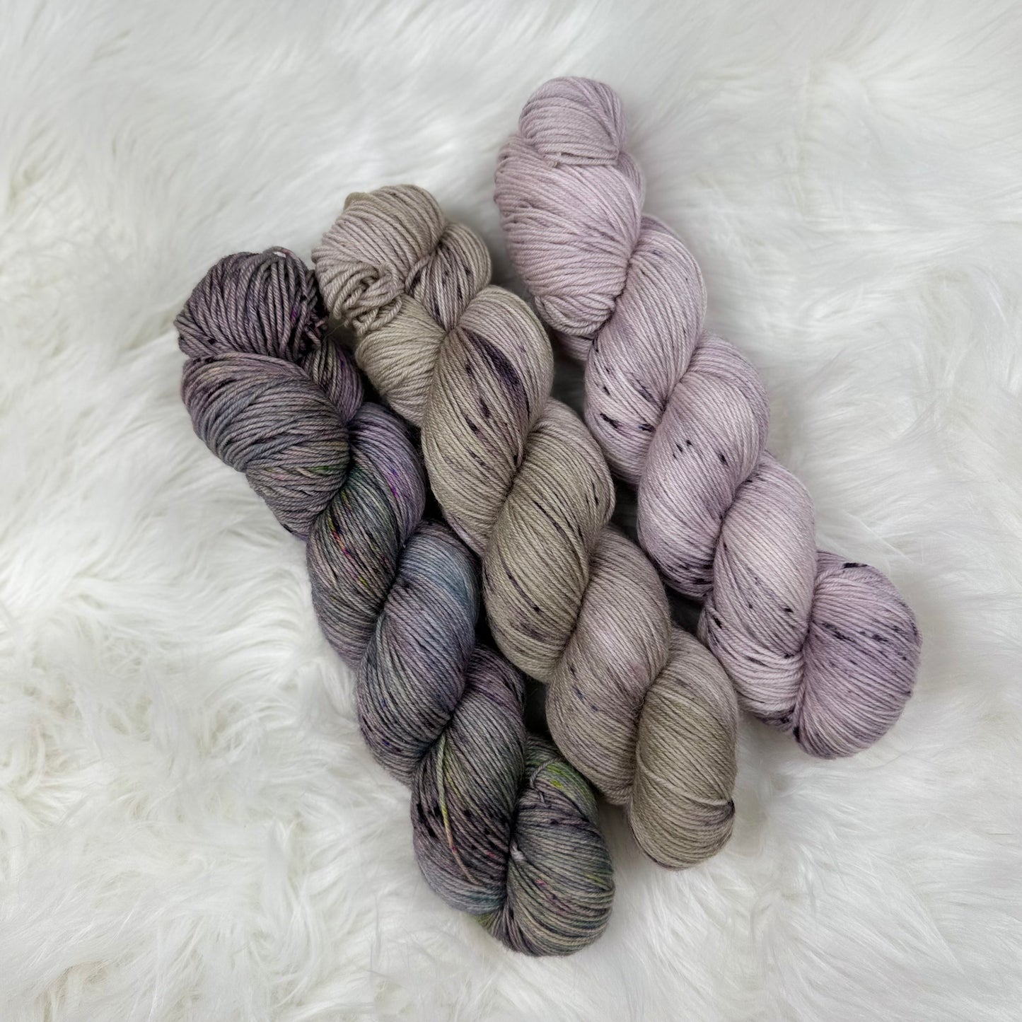 Hand Dyed Sock Yarn Set | Fingering Weight Merino Nylon | 3×100g