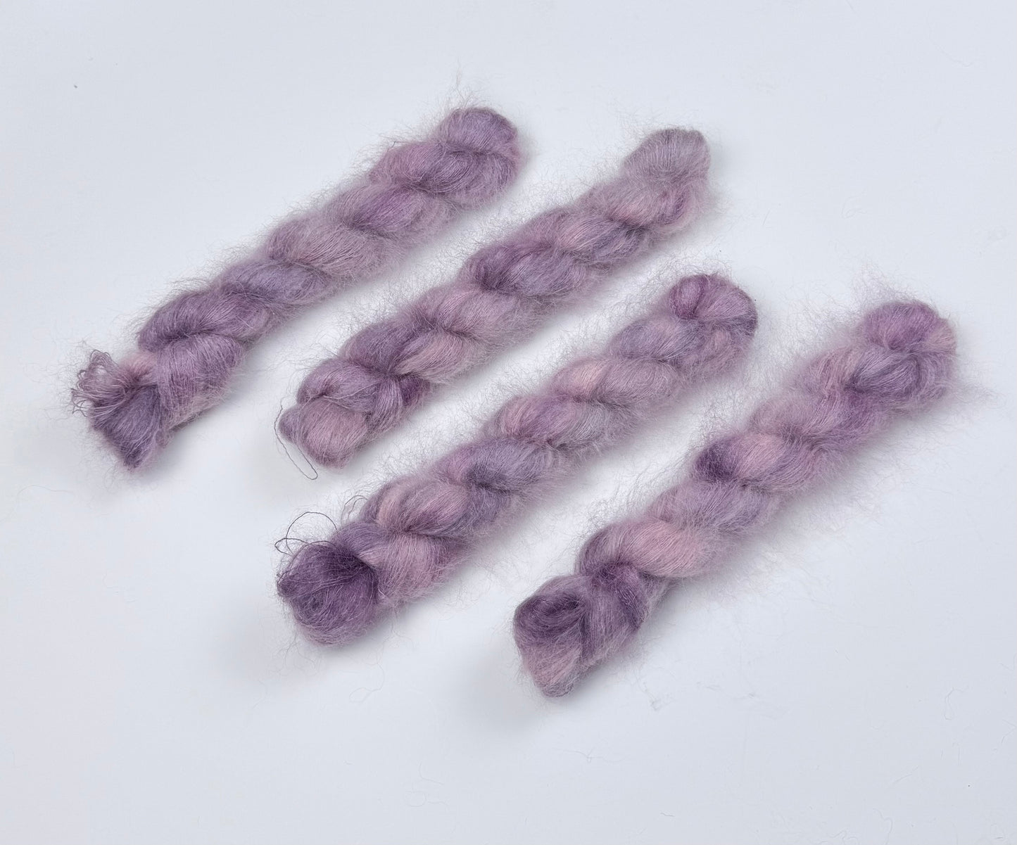 Hand dyed yarn — 50% Mohair / 50% Polyamide — 450m / 50g