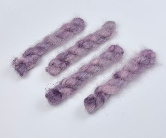 Hand dyed yarn — 50% Mohair / 50% Polyamide — 450m / 50g