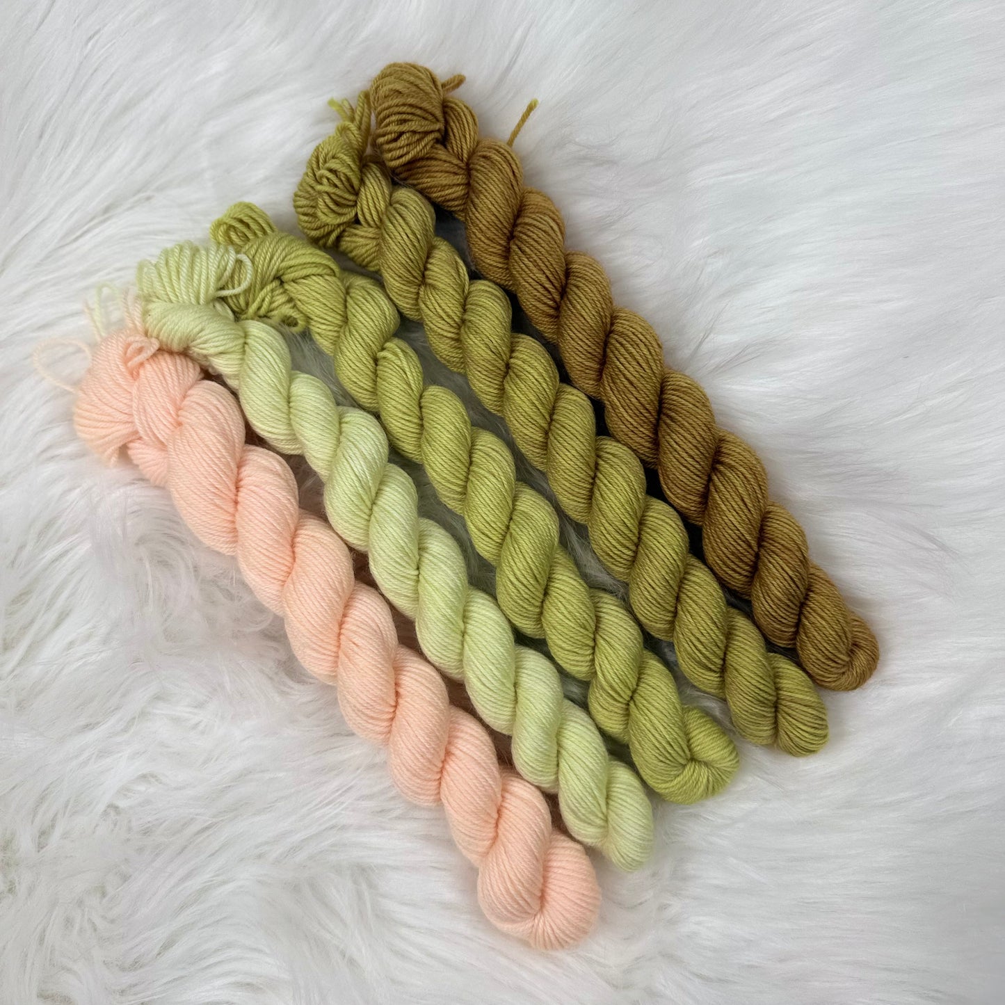 Hand Dyed Sock Yarn Mini Set | Fingering Weight Merino Nylon | 5×20g Mini Skeins