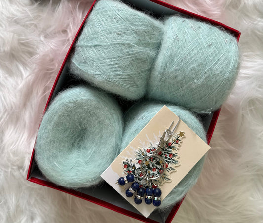 Winter Mint Whisper – Limited Edition Yarn Mix Gift Set (1 set available)