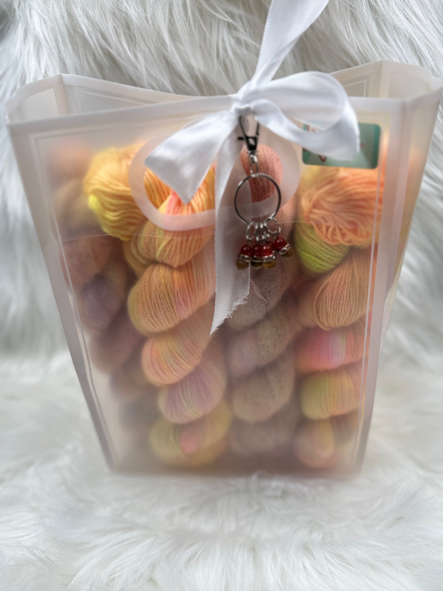 Hand-Dyed Yarn Gift Set | 4Skeins + Stitch Markers