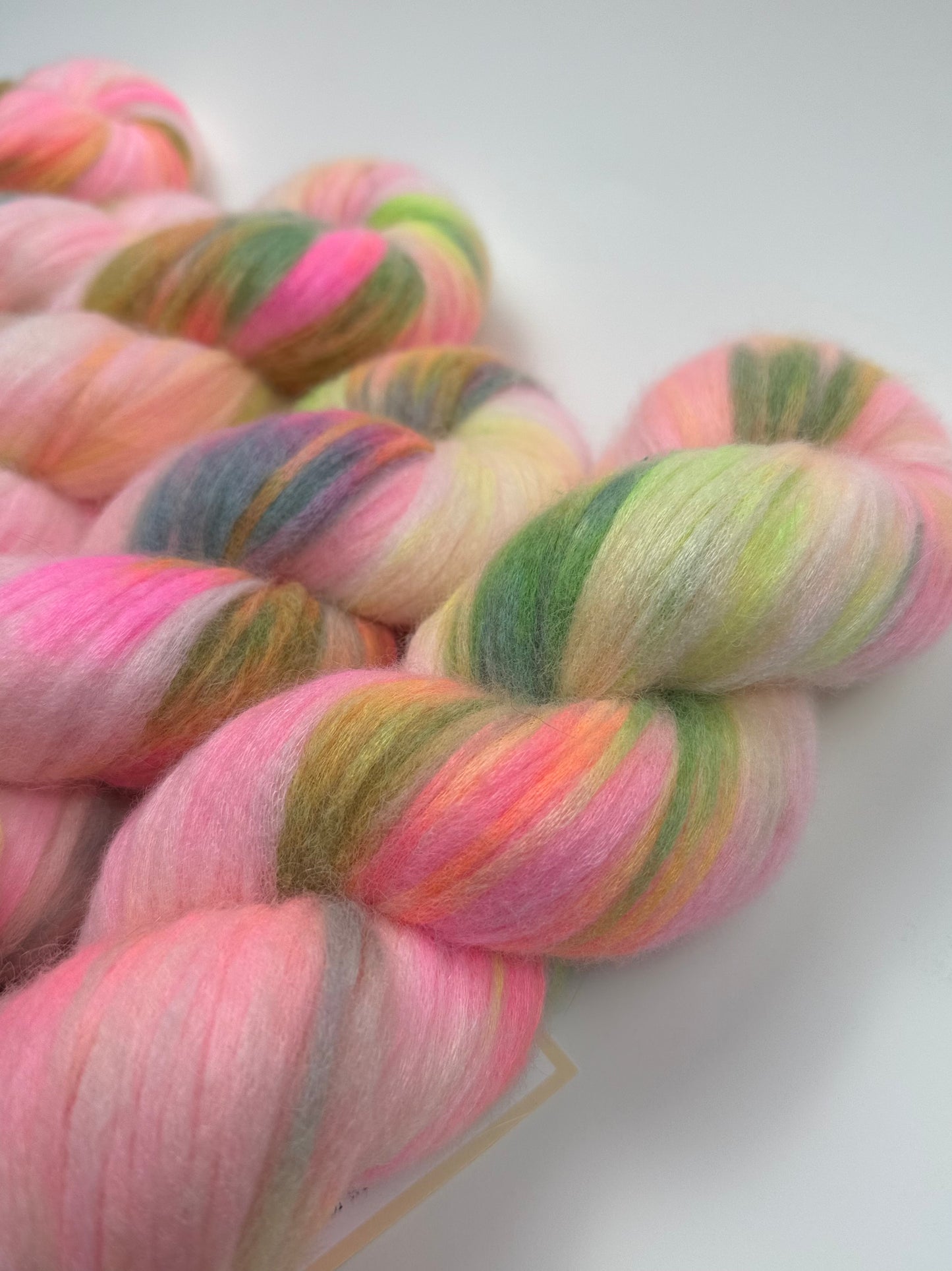 Hand dyed yarn • Spring Confetti • Veil of Air • Baby Alpaca Blend