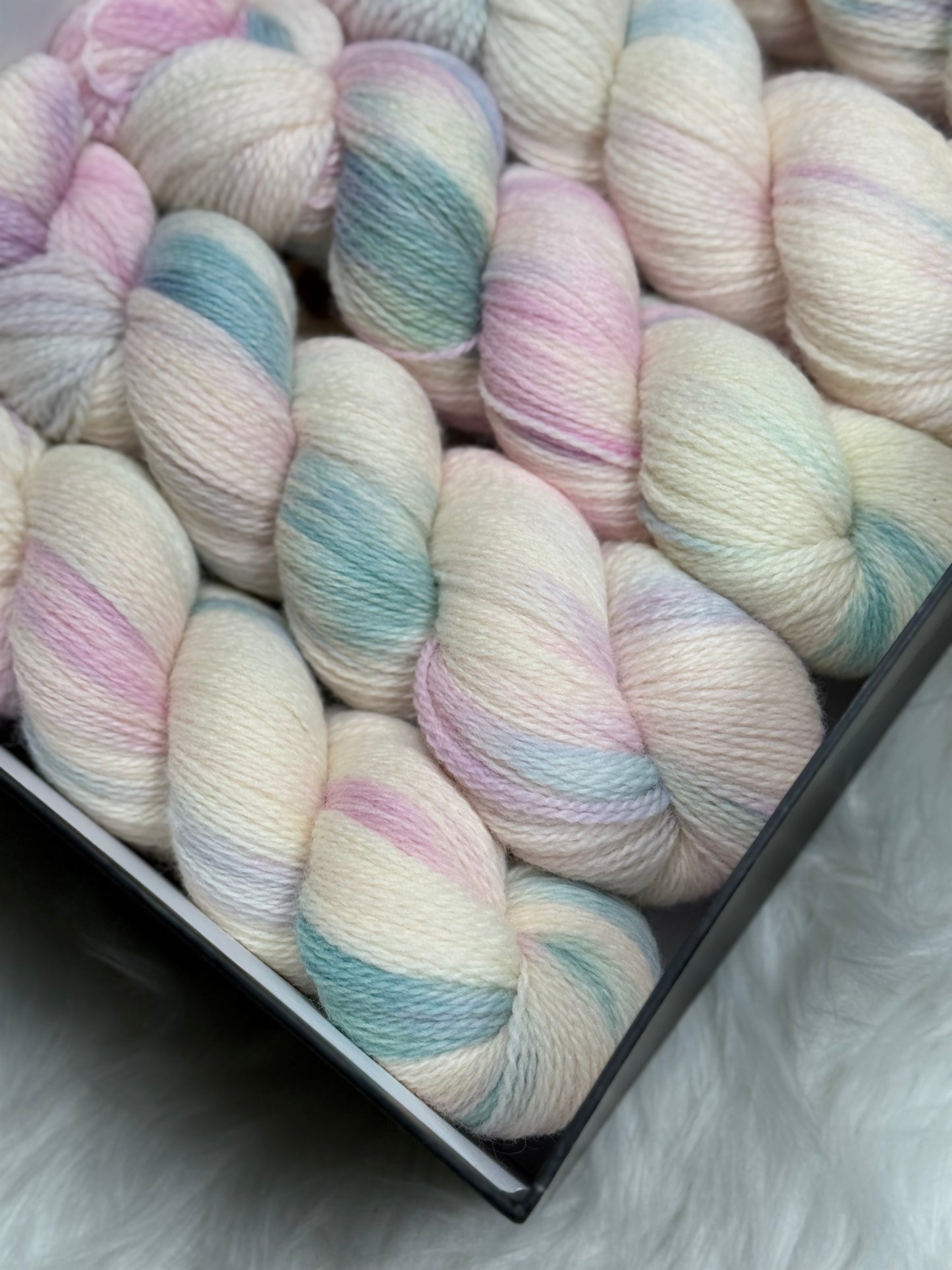 Pastel Cloud — Hand-Dyed Shetland Wool