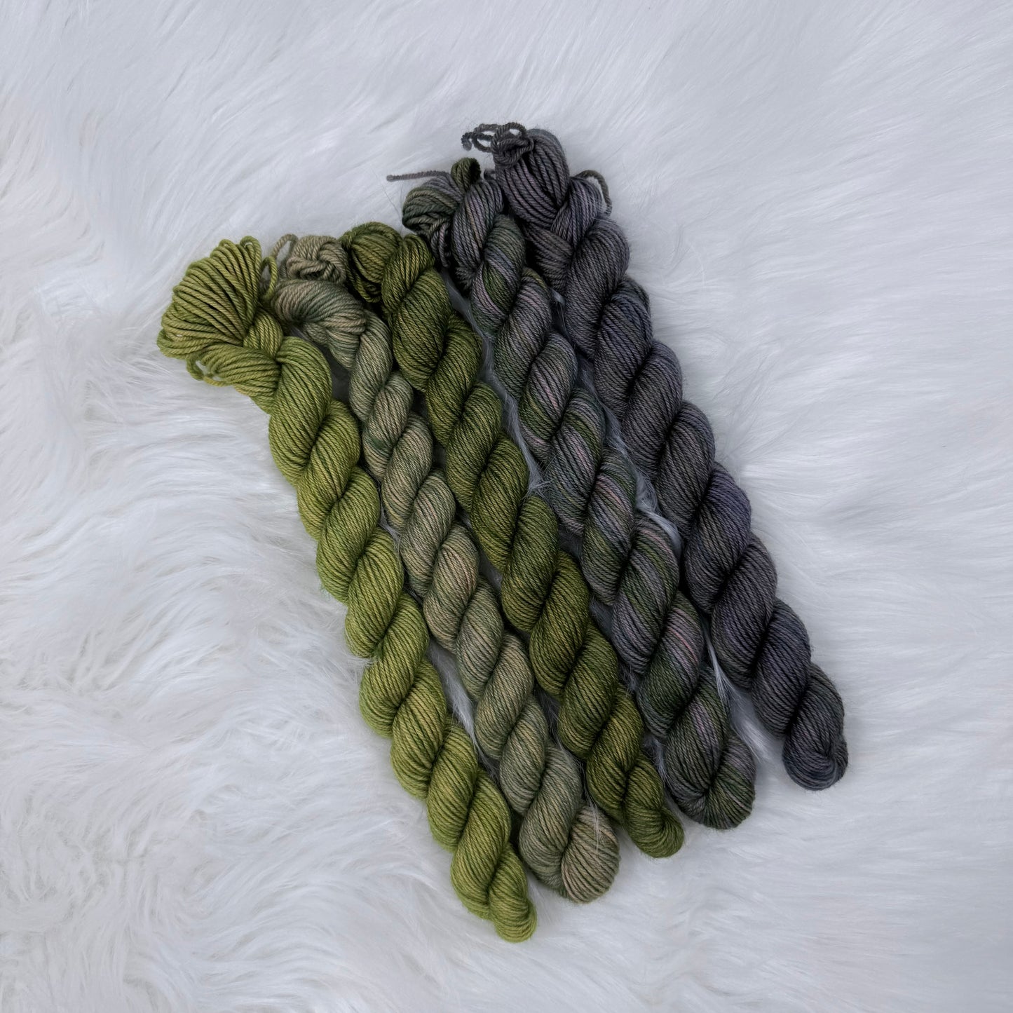 Hand Dyed Sock Yarn Mini Set | Fingering Weight Merino Nylon | 5×20g Mini Skeins