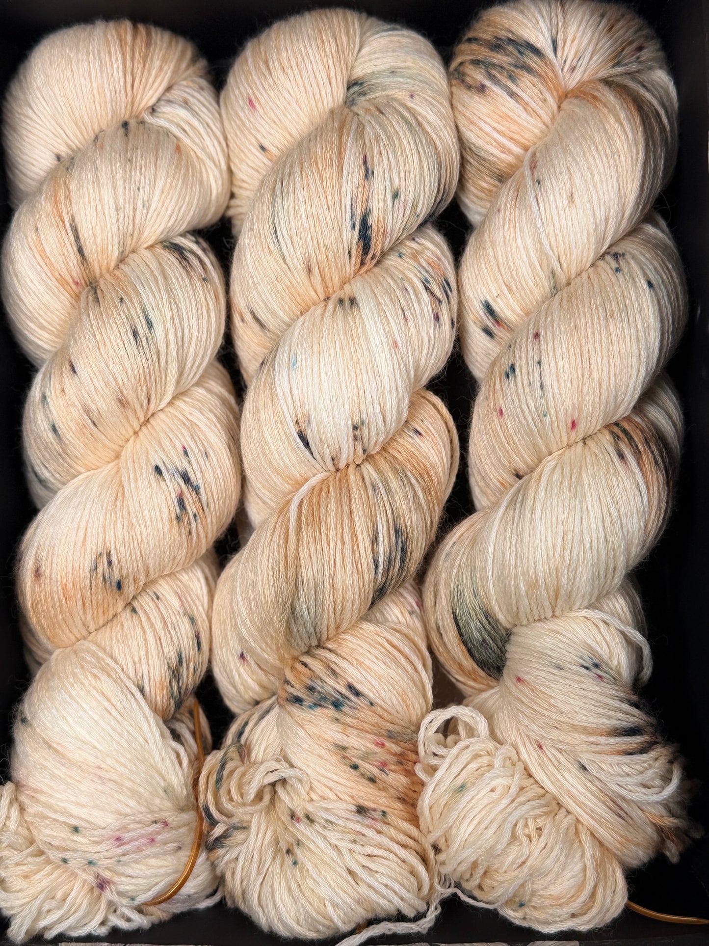 Sock Yarn Fingering Hand Dyed Merino Nylon 100g 420m – Aurora Walk Caramel Dots