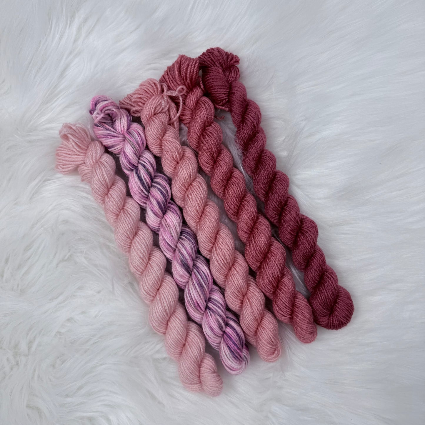 Hand Dyed Sock Yarn Mini Set | Fingering Weight Merino Nylon | 5×20g Mini Skeins