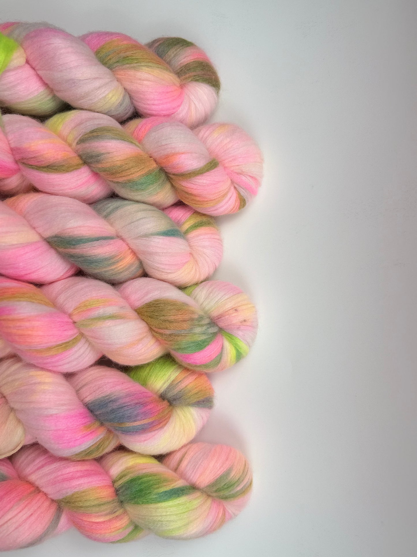 Hand dyed yarn • Spring Confetti • Veil of Air • Baby Alpaca Blend