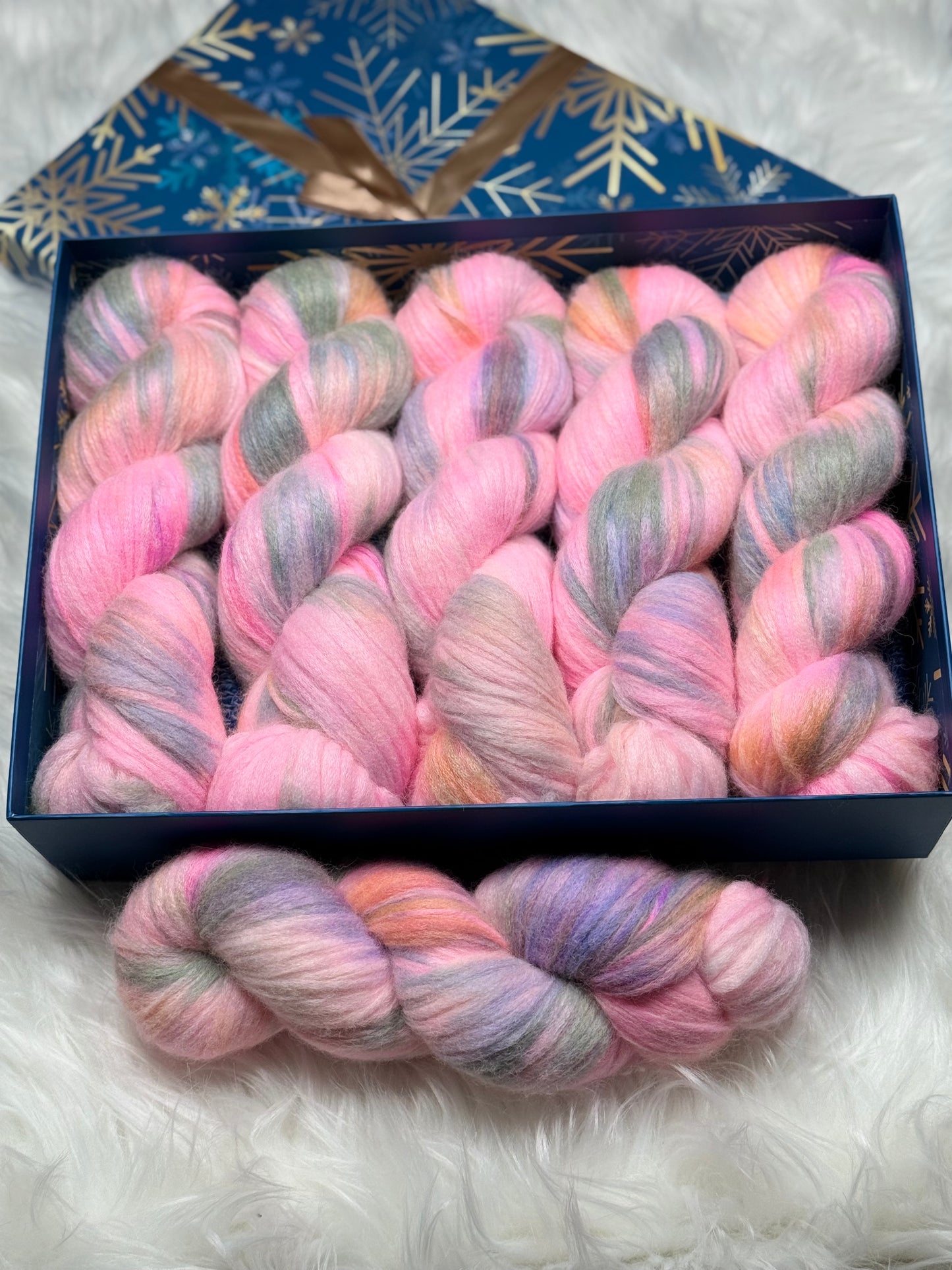 Hand dyed yarn •Blush Daydream•
Veil of Air • Baby Alpaca Blend