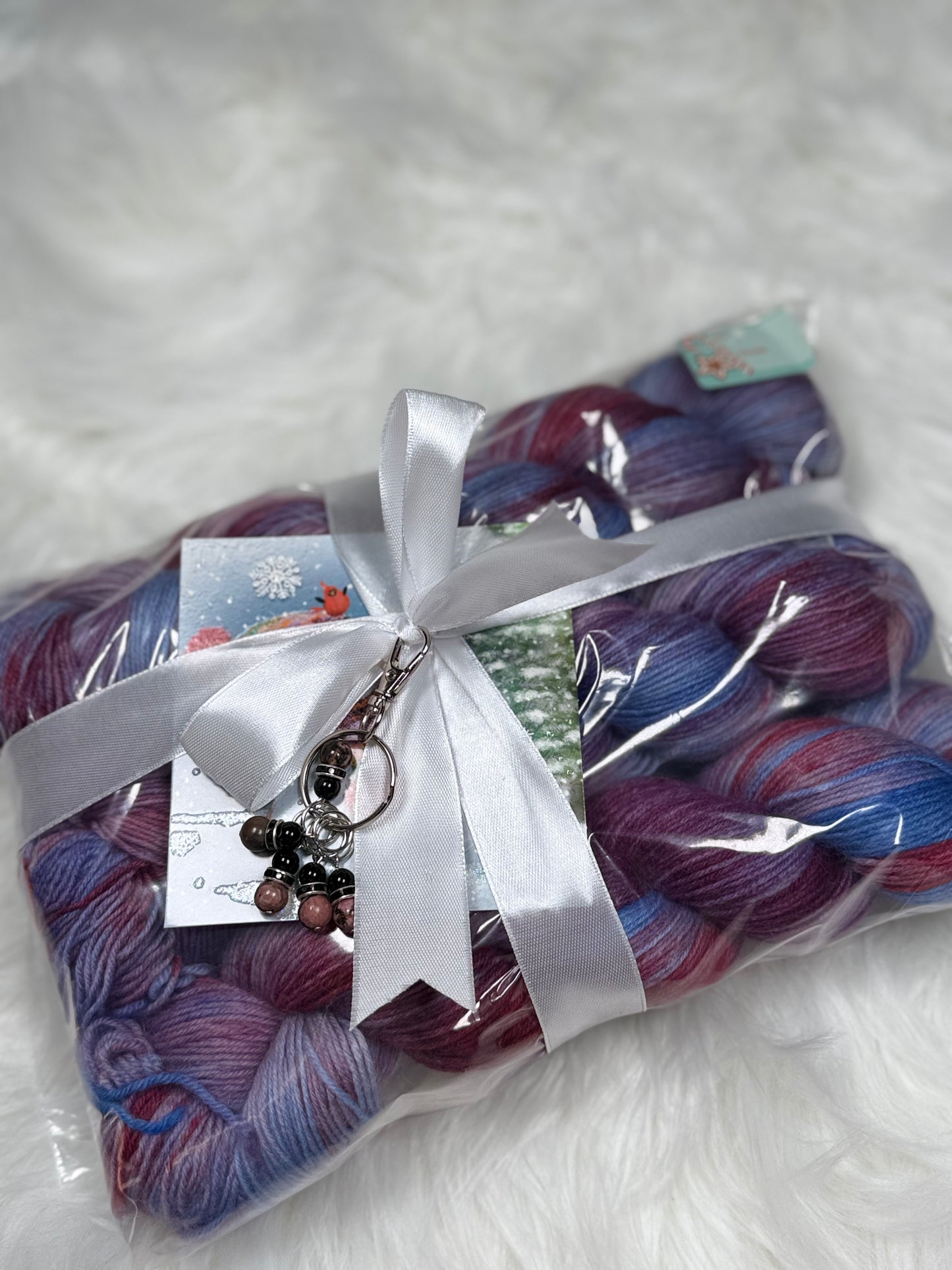 Hamstersyarns – Hand-Dyed Sock Yarn Gift Set (3 Skeins + Stitch Markers)