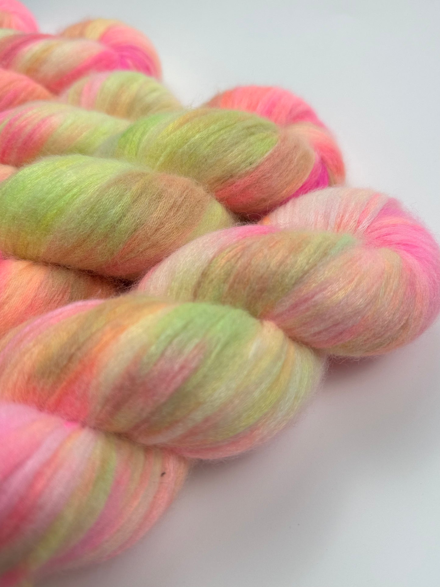 Hand Dyed Yarn · Sugar Meadow

Veil of Air · Baby Alpaca Blend