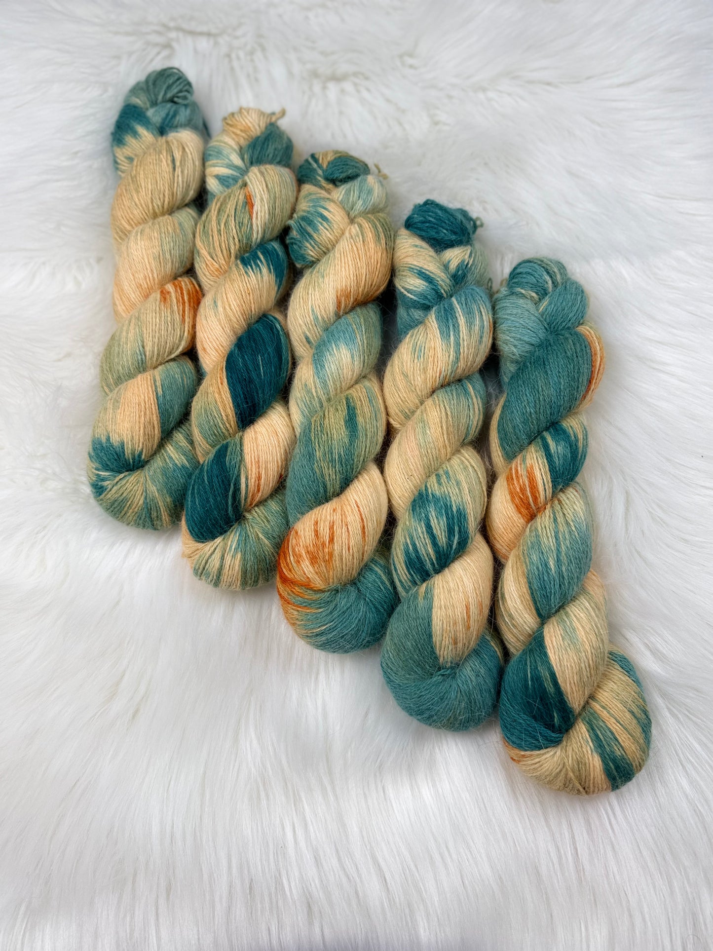 Angora yarn — 70% Angora / 10% Merino / 20% Polyamide Hand dyed yarn skeins ~95-100g