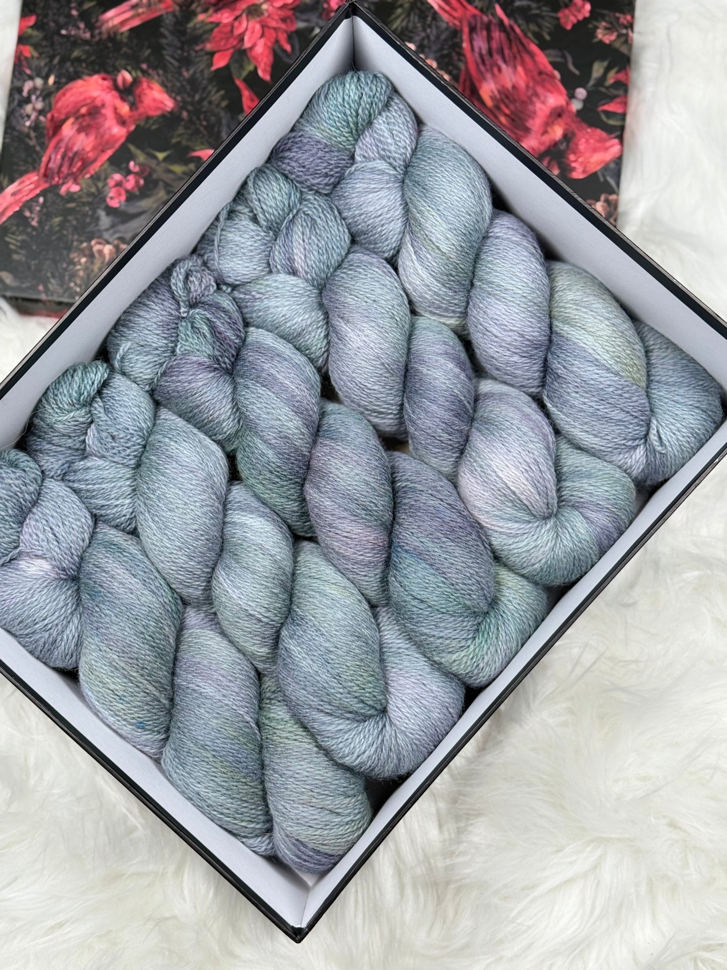 Hand dyed yarn Shetland Wool