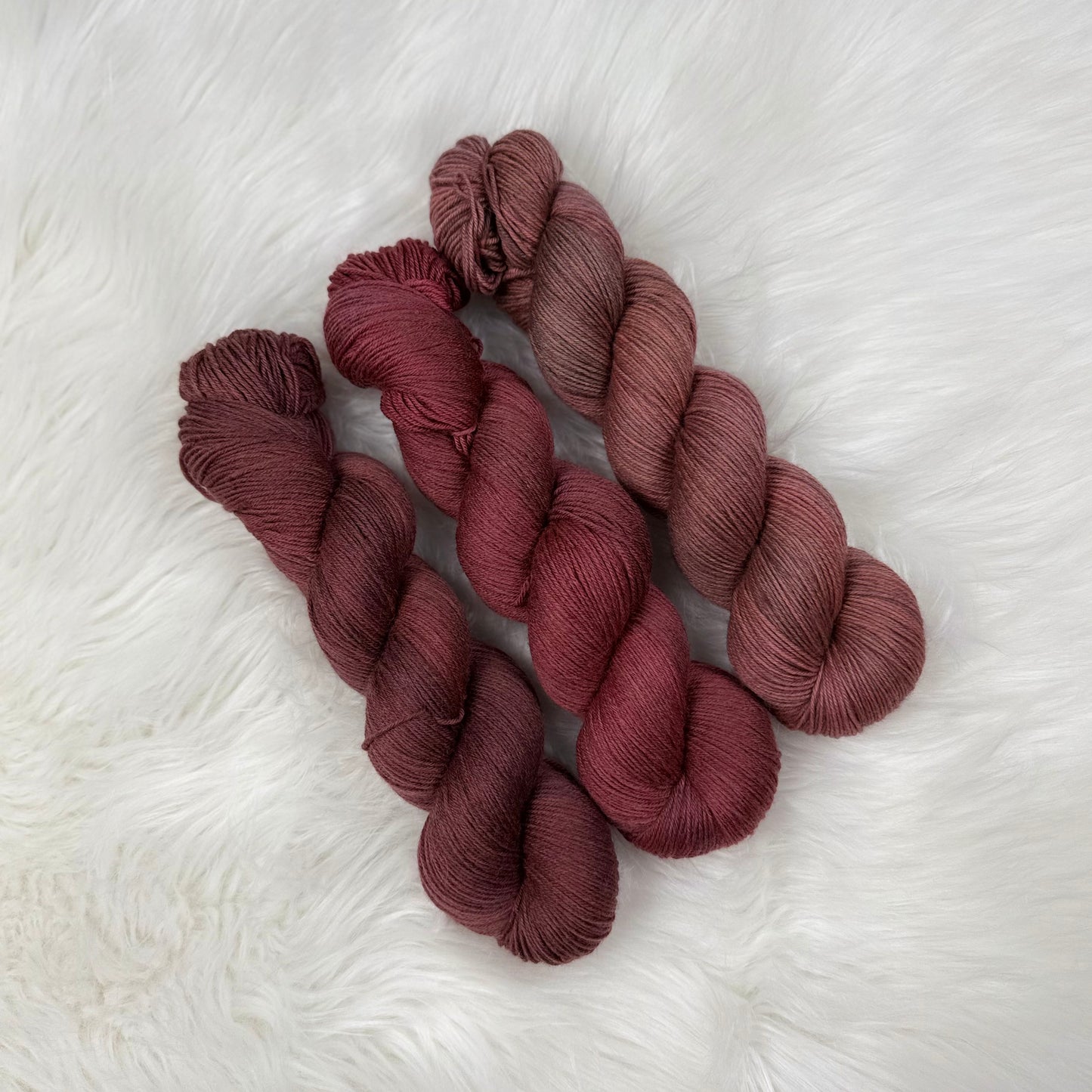 Hand Dyed Sock Yarn Set | Fingering Weight Merino Nylon | 3×100g