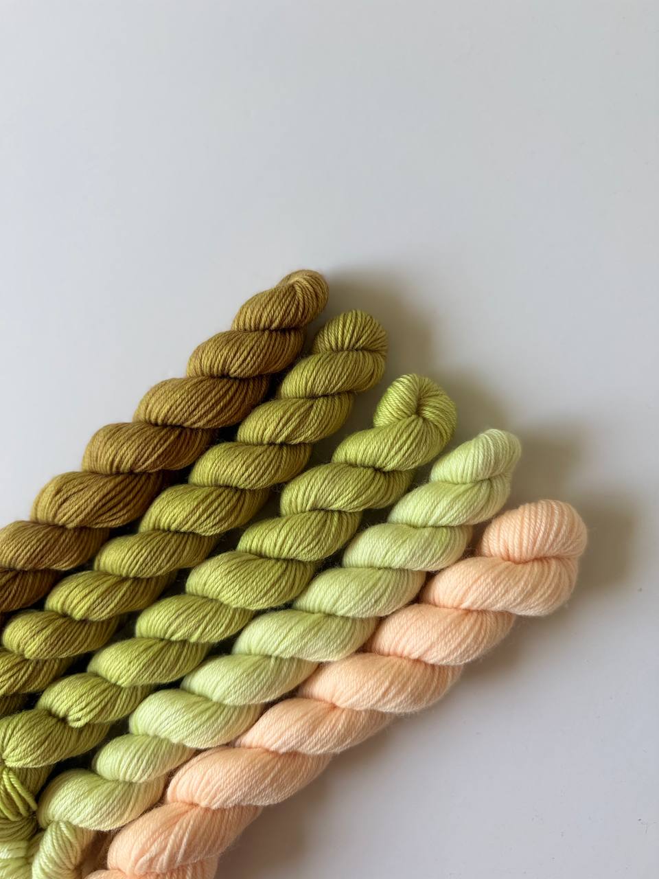 Hand Dyed Sock Yarn Mini Set | Fingering Weight Merino Nylon | 5×20g Mini Skeins | Golden Meadow 🌾| #1003