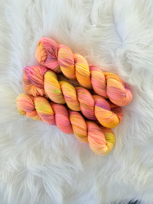 Hand Dyed Sock Yarn Merino Nylon 100g 400m