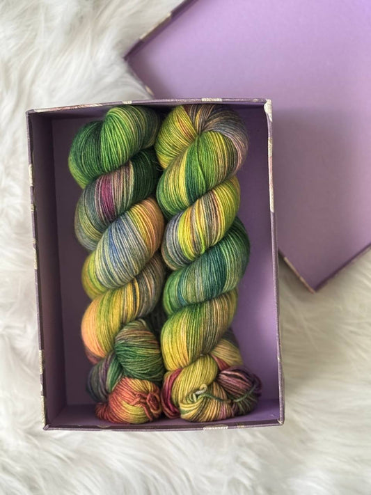 Hand Dyed Sock Yarn Merino Nylon 100g 400m