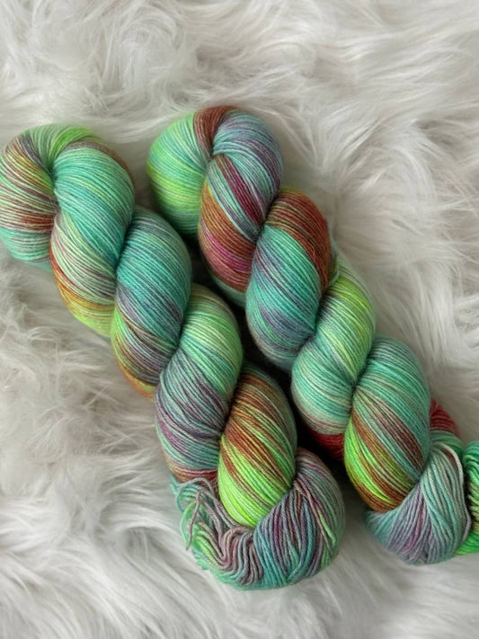 Hand Dyed Sock Yarn Merino Nylon 100g 400m