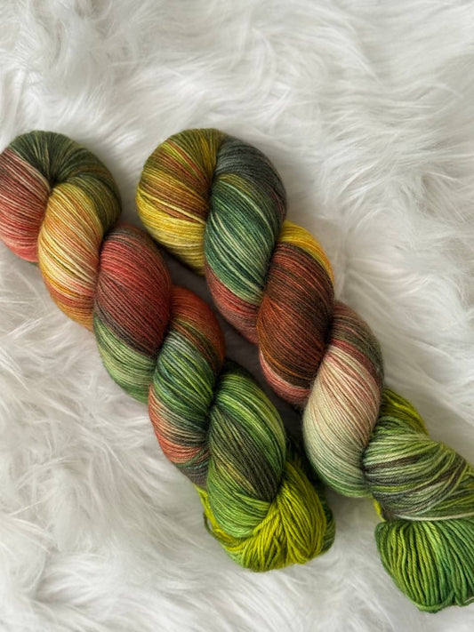 Hand Dyed Sock Yarn Merino Nylon 100g 400m