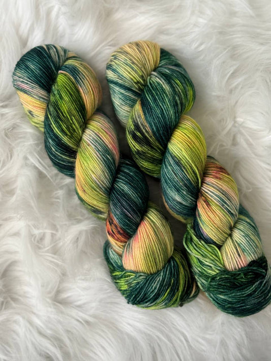 Hand Dyed Sock Yarn Merino Nylon 100g 400m