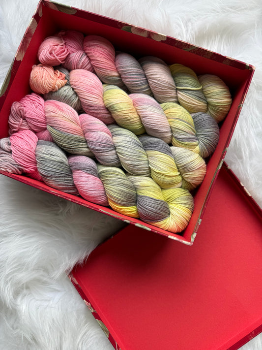 Sock Yarn Fingering Hand Dyed Merino Nylon 100g 420m – Aurora Walk Spring Reverie