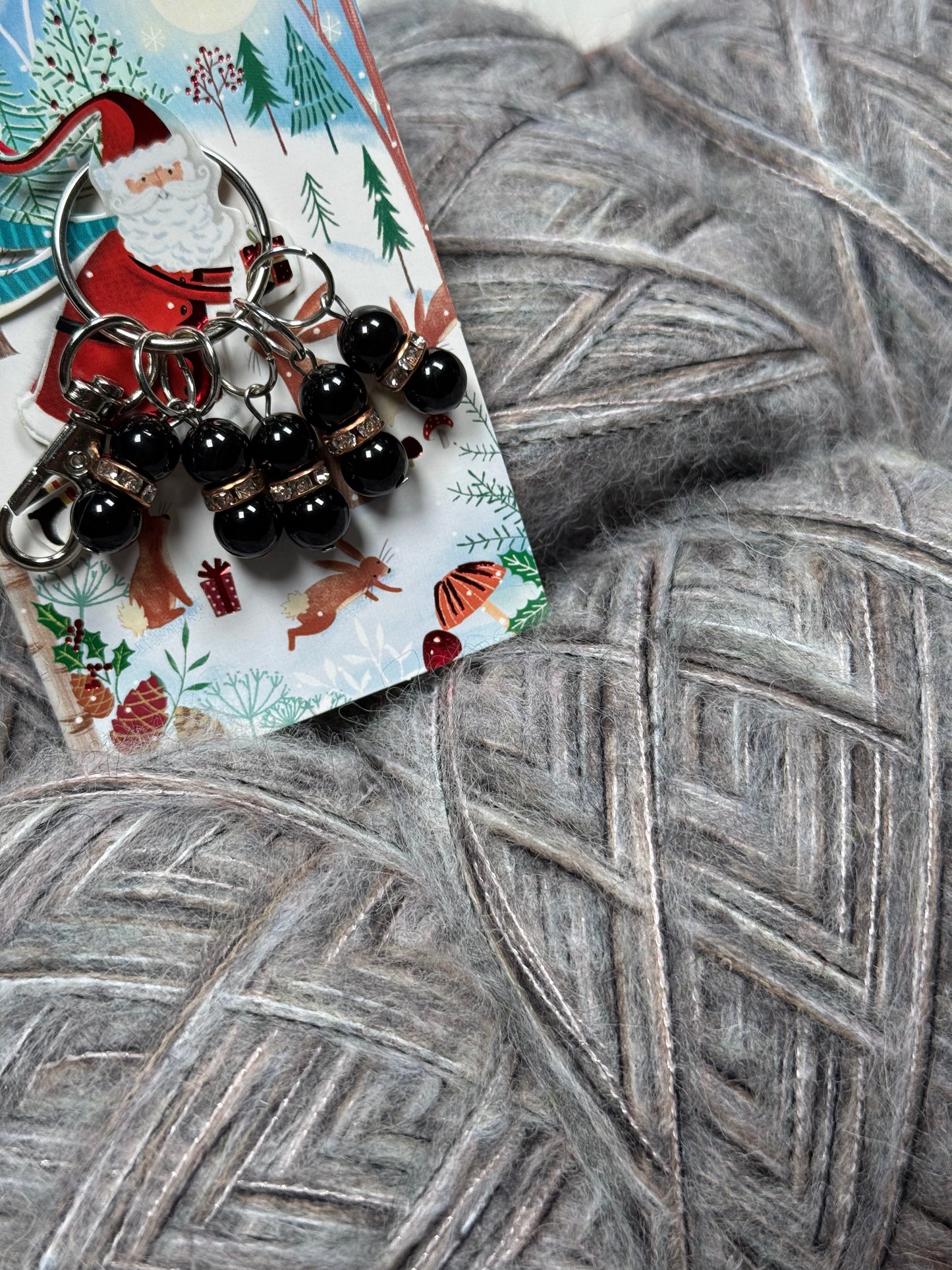 Gift Set — 6 Skeins yarn + Handmade Stitch Markers. Limited yarn 🧶