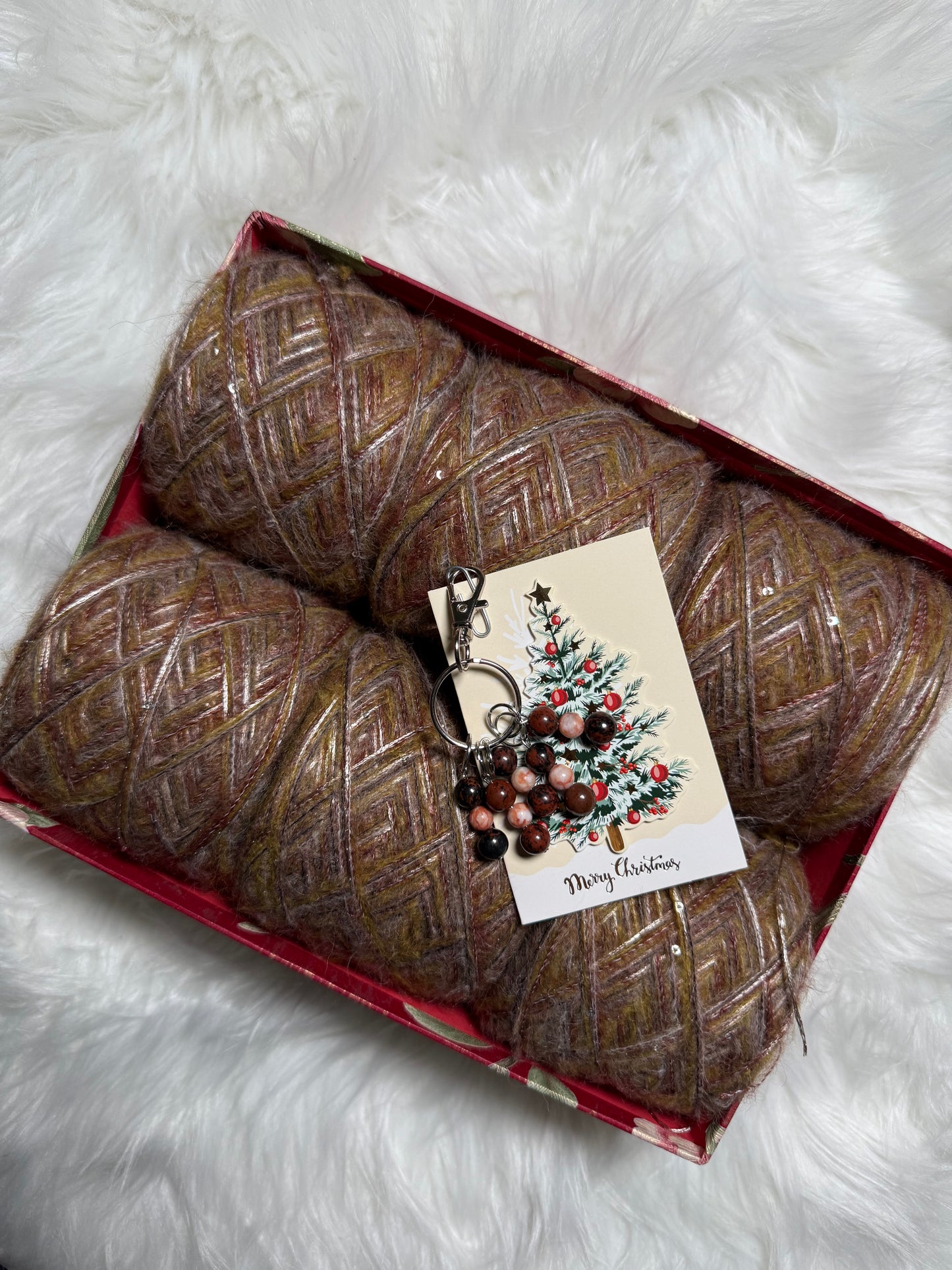 Gift Set — 6 cakes + handmade stitch markers (in a holiday gift box)