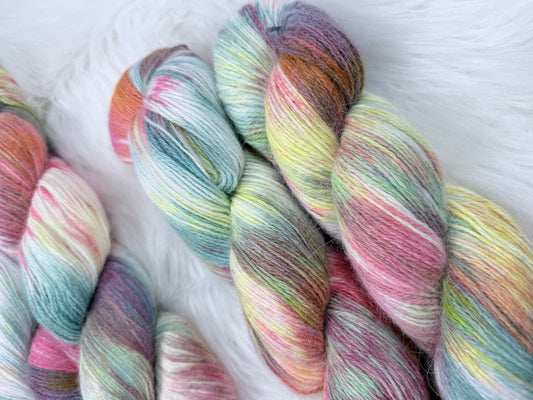 Angora yarn — 70% Angora / 10% Merino / 20% Polyamide Hand dyed yarn